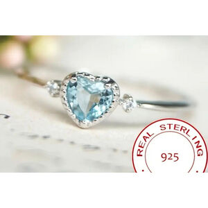 Silver heart design promise ring